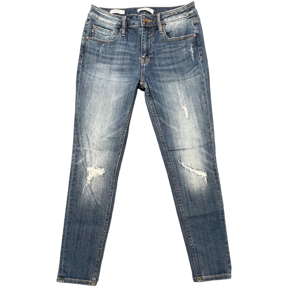 Vigoss Blue Jagger Skinny Distressed Denim Jeans Women 28